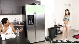 dad fucks his teen step d. in the kitchen familystroking com