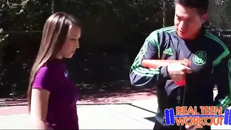 cute teen fucks soccer coach to make the team