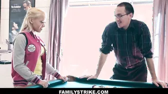teen step d. marsha may and her stepdad play strip pool