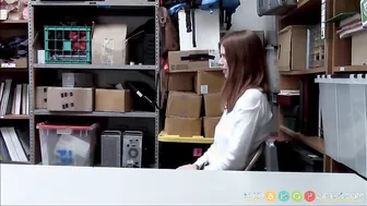 hot red head shoplifter blackmail security fuck