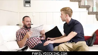 blonde twink step s. learns and fucks his muscle bear step dad
