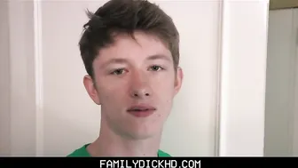 doctor step dad teaching his virgin twink step s. how to explore and fuck in bathroom