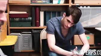 bear security guard has sex with his s. and 039 s straight twink friend after he catches him shoplifting