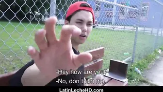 amateur virgin latino boy in red baseball cap paid to fuck stranger he met on streets pov