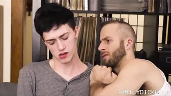 horny step dad seduces twink step s. during rub down