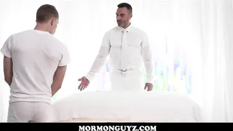 young blonde mormon twink pleasured by church president skye