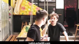 hot twink latino proves his age to bouncer by fucking him