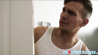 twink step brother fucked by older brother after finding cum condom collection