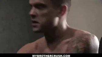 twink step brother family sex with hot straight jock step brother before his wedding