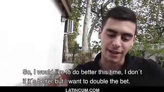 hot amateur curious straight latino boys gay for pay threesome in motel room