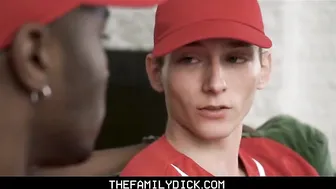 skinny twink step s. justin stone and black baseball coach ethan thomson threesome with step dad greg mckeon