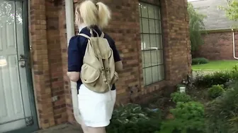 Step Dad Punishes School Girl with BJ
