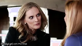 Curious Daugther Walks In on Lesbian Step m.