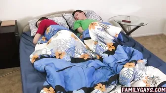Stepdad fucks s. & nephew - gay threesome sex
