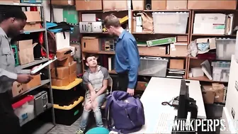 Straight Young Twink Boy Step s. Shoplifter And His Step Dad Have Sex With Big Gay Black Security Guard For No Cops