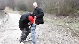 hot fuck on a cold day outside
