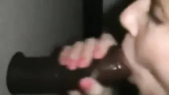 White wife chooses bbc glory hole