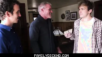 Step Dad And Hot Twink Step s. Take Turns Fucking Grandpa
