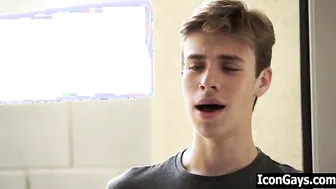 Young gay boy comes to his old teacher's house to fuck