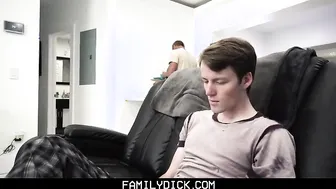 FamilyDick - Sweet Boy Barebacked By His Stepdad While Learning To Workout