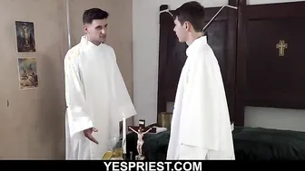 Gorgeous church boy fucked hard by horny priest-YESPRIEST.COM