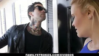 Family Strokes - Stroking And Sucking My BFs Cock in front of my Stepmom (Jade Amber)