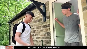 FamilyDick -  Receiving A Dick And Foot Massage From Stepson