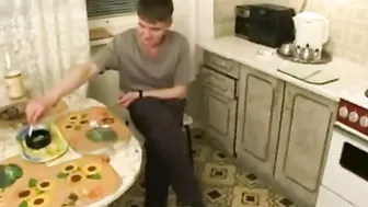 Russian mom banged by her sons friends