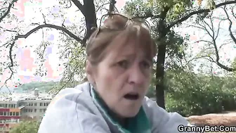 Granny getting picked up and screwed