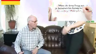 German grandpa makes young girl horny