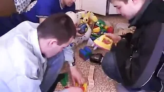 Marta fucks with the boys in her living-room