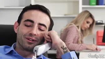 Natural Tits Carmen Caliente Gets Fucked In The Office By Her Stepbrother