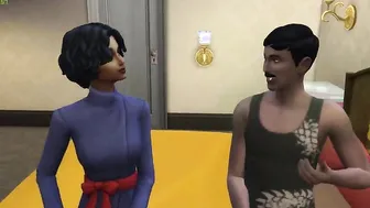 Ebony Family Father And Daughter