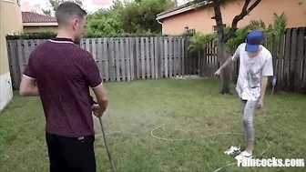 A Thorough Wash For Son With Dad's Cum