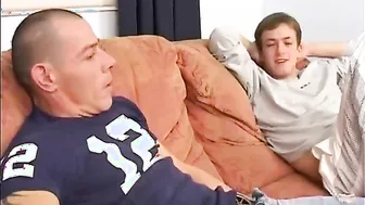 Tattooed gay ass hunter plows tight young butt