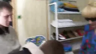 Blonde shop-girl gets brutally raped by three youngsters