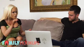 Family Hook Ups - Nikki Delano Makes Her Stepson Work Hard Pleasing Her Since He Doesn't Have A Job