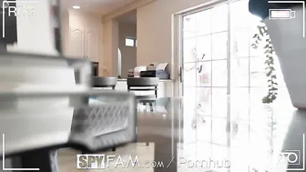 SPYFAM Step Dad Fucks Bisexual Step daughter On New Years