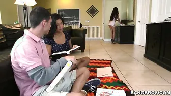 BANGBROS - Hot MILF Soffie Shows Step Daughter How To Ride Dick Like A Pro