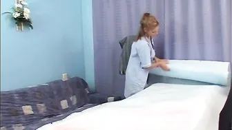 Hot masseuse Rachel Evans gets fucked by old pervert Tim Wetman