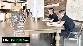 Family Strokes - Horny IdenticalTwins Whip Out Their Meaty Cocks On Leda Lotharios Angelic Face