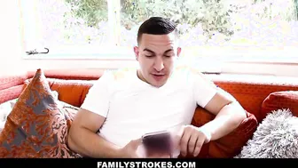 Family Strokes - Creepy Brother Stalks and Fucks Step-Sister