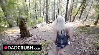 Cute Blonde Stepdaughter Riley Star Jumps On Stepdaddy's Cock And Rides Him Outdoors - DadCrush