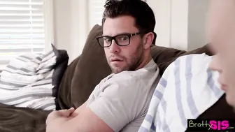 Stepbrother Says "If you two girls don't stop fucking around I'm gonna put a dick in you"