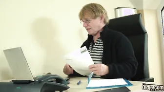 Young blonde gives grandpa the best blowjob and fuck