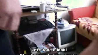 Computer Geeks Gets Warmed Up By A Mature Blonde