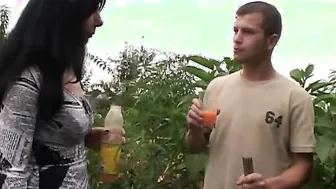Mature Widower Takes The Young Gardener