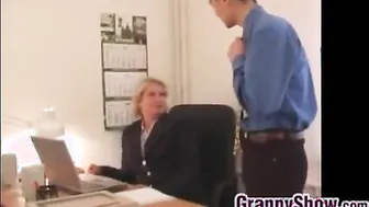 Chubby Grandma Fucking In Her Office
