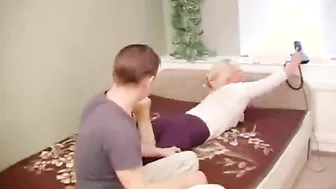 hot russian m. fucking with her young s. on bed