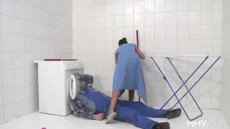 MMV FILMS German Mom draining the plumber